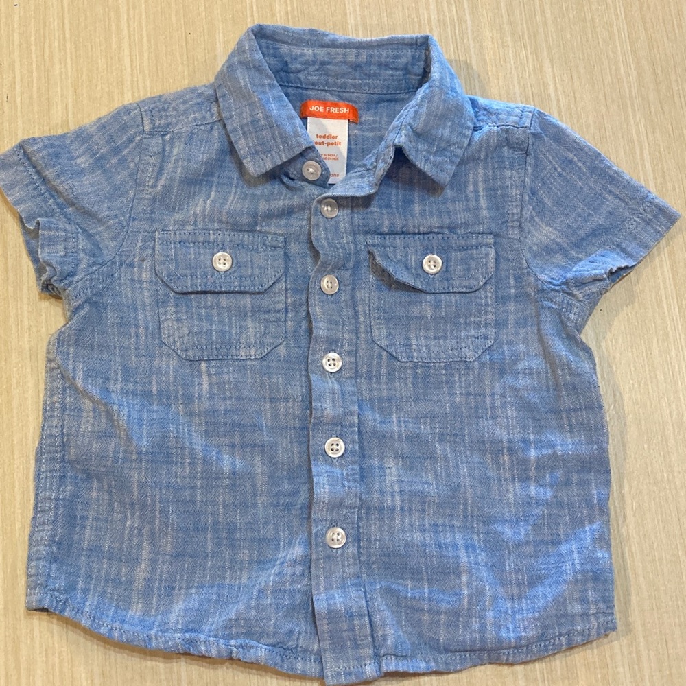 2 for 12$ Boys Joe Fresh, Blue Cotton Shirt